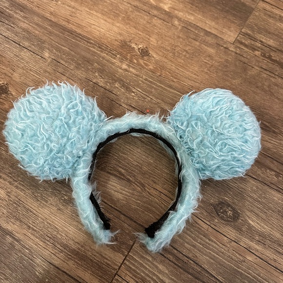 Handmade Blue Fuzzy Mouse Ears - Picture 1 of 5